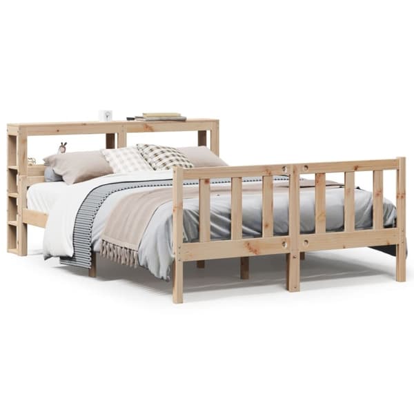 vidaXL sengeramme uden madras 120x190 cm massivt fyrretræ