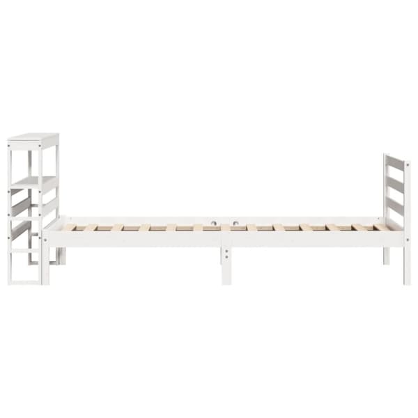 vidaXL Sengeramme uten madrass hvit 100x200 cm heltre furu