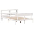 Miniatyrbilde 3 av 11: vidaXL Sengeramme uten madrass hvit 135x190 cm heltre furu