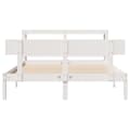 Miniatyrbilde 5 av 11: vidaXL Sengeramme uten madrass hvit 135x190 cm heltre furu