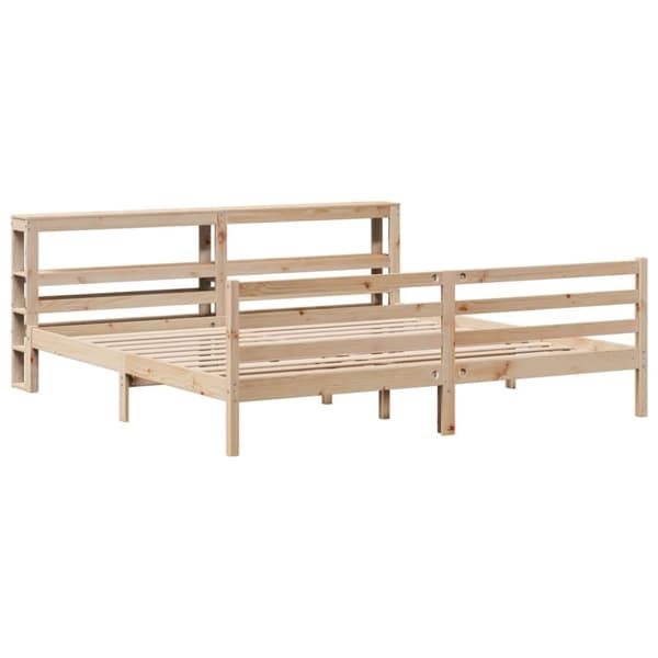 vidaXL Sengeramme med madrass 200x200 cm heltre furu