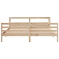 Miniatyrbilde 5 av 11: vidaXL Sengeramme med madrass 200x200 cm heltre furu