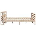 Miniatyrbilde 6 av 11: vidaXL Sengeramme med madrass 200x200 cm heltre furu