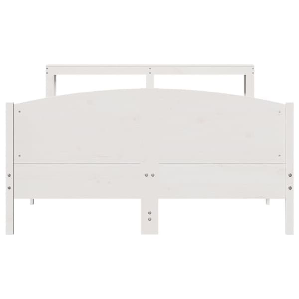 vidaXL sengeramme uden madras 150x200 cm massivt fyrretræ hvid