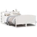 Miniatyrbillede 2 af 11: vidaXL sengeramme uden madras 150x200 cm massivt fyrretræ hvid