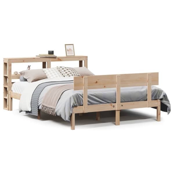 vidaXL sengeramme uden madras 160x200 cm massivt fyrretræ