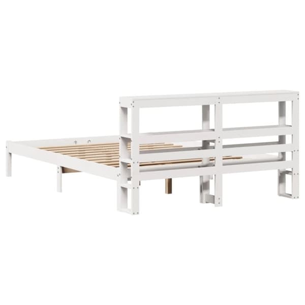 vidaXL Sengeramme uten madrass hvit 160x200 cm heltre furu