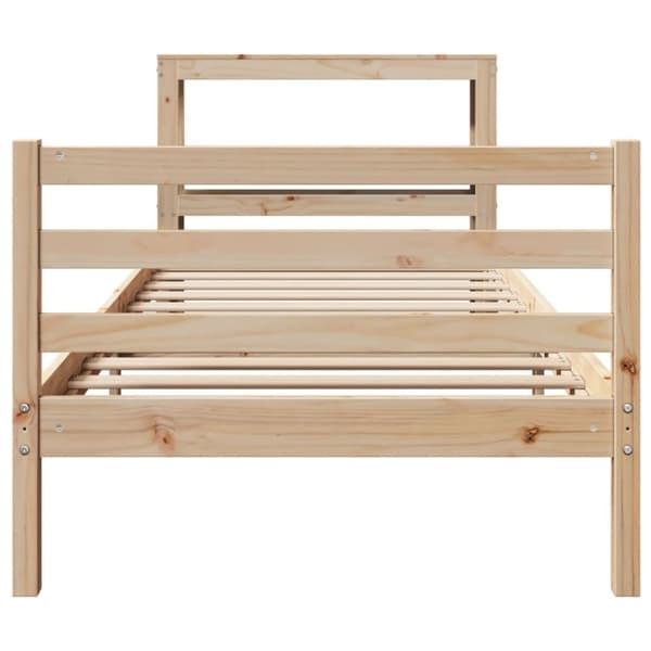 vidaXL Sengeramme uten madrass 100x200 cm heltre furu