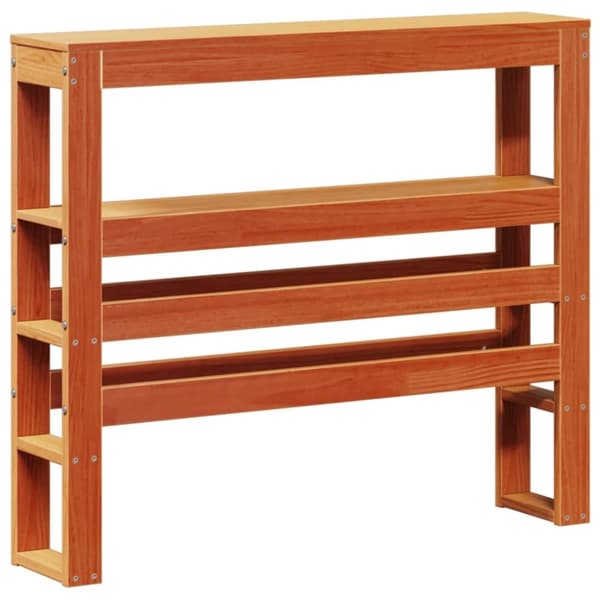 vidaXL Sengeramme med hodegavl voksbrun 75x190 cm heltre furu