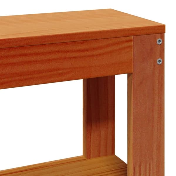 vidaXL Sengeramme med hodegavl voksbrun 75x190 cm heltre furu