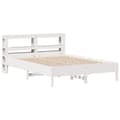 Miniatyrbilde 3 av 11: vidaXL Sengeramme uten madrass hvit 140x200 cm heltre furu