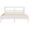 Miniatyrbilde 5 av 11: vidaXL Sengeramme uten madrass hvit 140x200 cm heltre furu