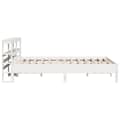 Miniatyrbilde 6 av 11: vidaXL Sengeramme uten madrass hvit 140x200 cm heltre furu