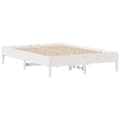 Miniatyrbilde 8 av 11: vidaXL Sengeramme uten madrass hvit 140x200 cm heltre furu