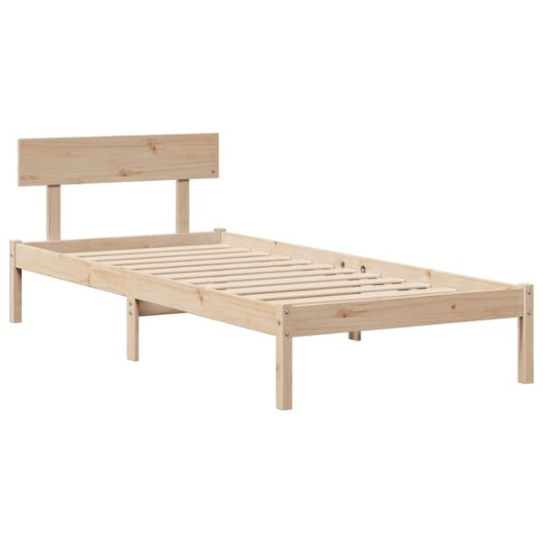 vidaXL Sängynrunko ilman patjaa 90x200 cm täysi mänty