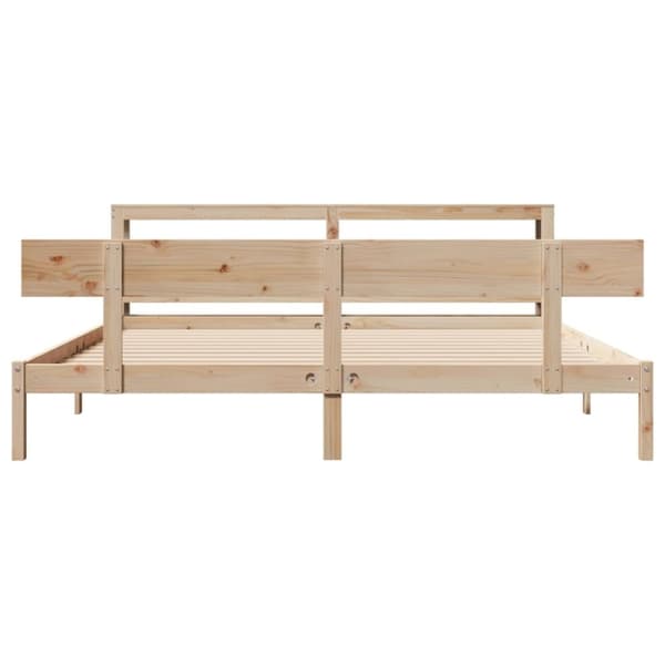 vidaXL sengeramme uden madras 200x200 cm massivt fyrretræ