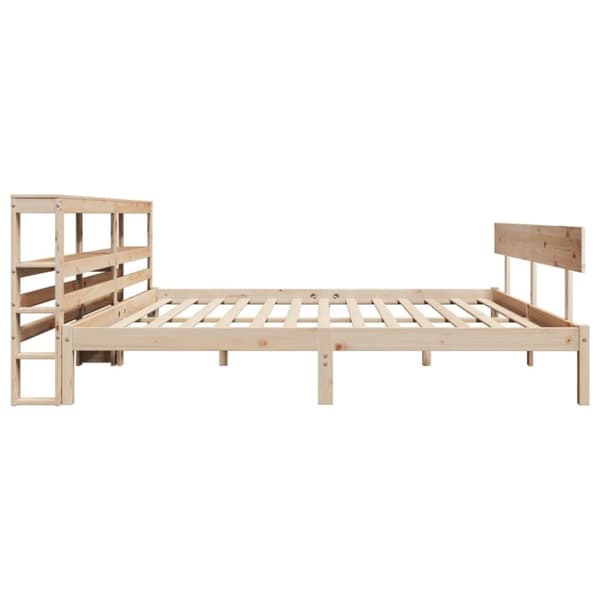 vidaXL sengeramme uden madras 200x200 cm massivt fyrretræ