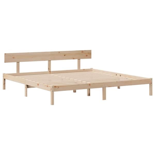 vidaXL sengeramme uden madras 200x200 cm massivt fyrretræ