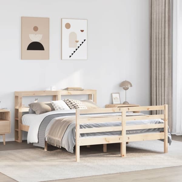 vidaXL sengeramme uden madras 120x200 cm massivt fyrretræ