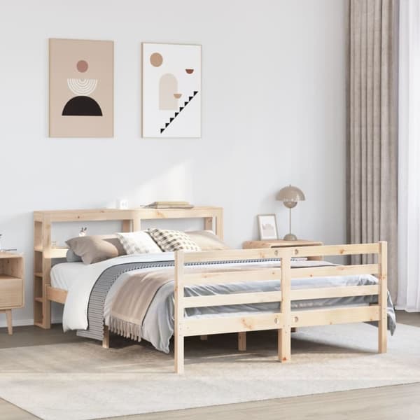 vidaXL sengeramme uden madras 120x200 cm massivt fyrretræ
