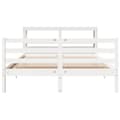 Miniatyrbilde 5 av 11: vidaXL Sengeramme uten madrass hvit 140x190 cm heltre furu