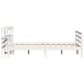 Miniatyrbilde 6 av 11: vidaXL Sengeramme uten madrass hvit 140x190 cm heltre furu