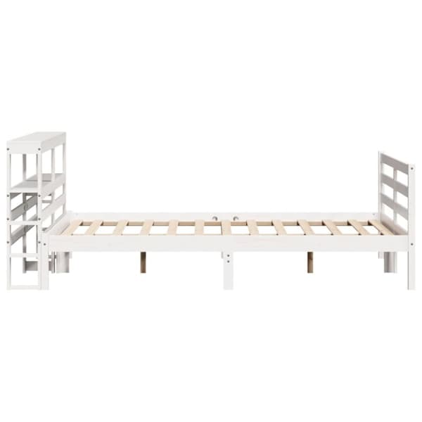 vidaXL Sengeramme uten madrass hvit 140x190 cm heltre furu