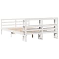 Miniatyrbilde 7 av 11: vidaXL Sengeramme uten madrass hvit 140x190 cm heltre furu