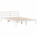 Miniatyrbilde 8 av 11: vidaXL Sengeramme uten madrass hvit 140x190 cm heltre furu