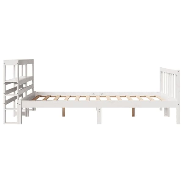 vidaXL Sengeramme uten madrass hvit 160x200 cm heltre furu
