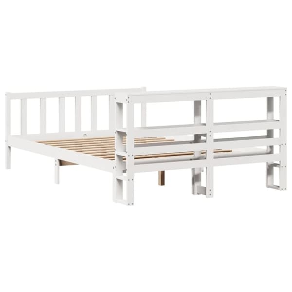 vidaXL Sengeramme uten madrass hvit 160x200 cm heltre furu