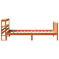 Miniatyrbilde 6 av 11: vidaXL Sengeramme med hodegavl voksbrun 75x190 cm heltre furu