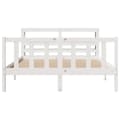 Miniatyrbilde 5 av 11: vidaXL Sengeramme uten madrass hvit 140x190 cm heltre furu