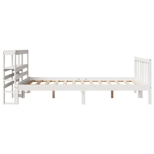 vidaXL Sengeramme uten madrass hvit 140x190 cm heltre furu