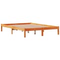 Miniatyrbilde 9 av 11: vidaXL Sengeramme med hodegavl voksbrun 120x190 cm heltre furu