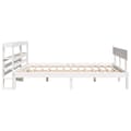 Miniatyrbillede 6 af 11: vidaXL sengeramme uden madras 140x200 cm massivt fyrretræ hvid