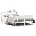 Miniatyrbillede 1 af 11: vidaXL sengeramme uden madras 140x200 cm massivt fyrretræ hvid