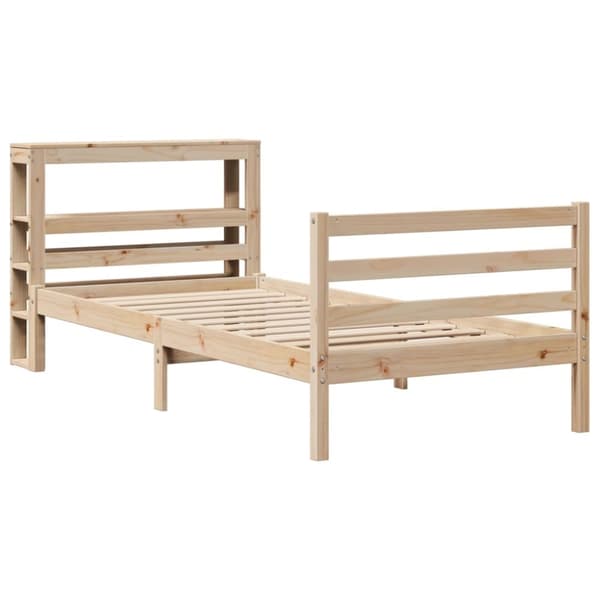 vidaXL Sängynrunko ilman patjaa 90x190 cm täysi mänty