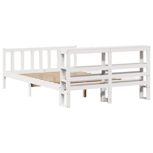 vidaXL Sengeramme uten madrass hvit 140x200 cm heltre furu
