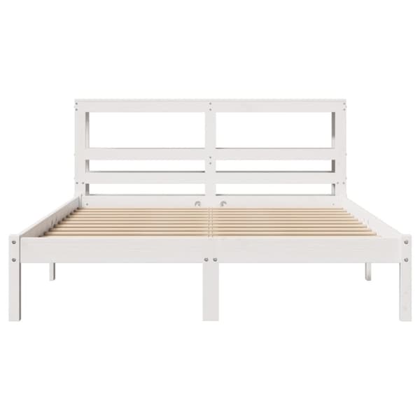 vidaXL Sengeramme uten madrass hvit 150x200 cm heltre furu