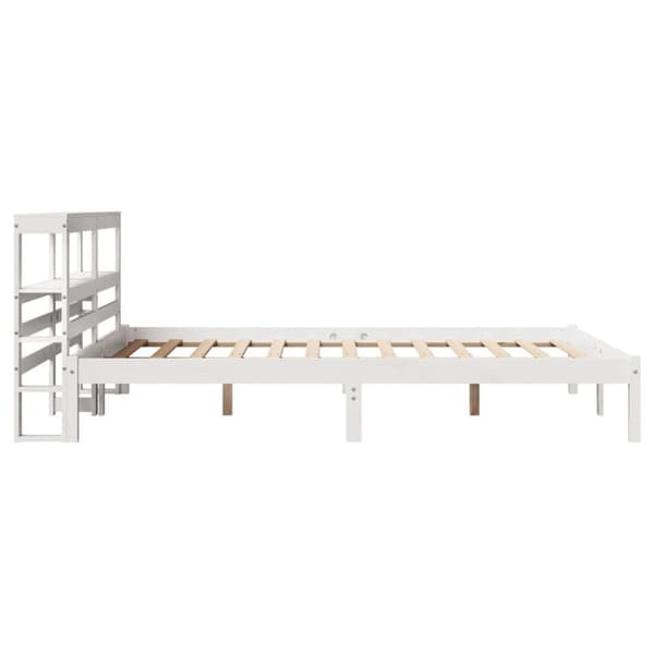 vidaXL Sengeramme uten madrass hvit 150x200 cm heltre furu