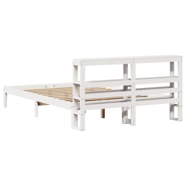 vidaXL Sengeramme uten madrass hvit 150x200 cm heltre furu