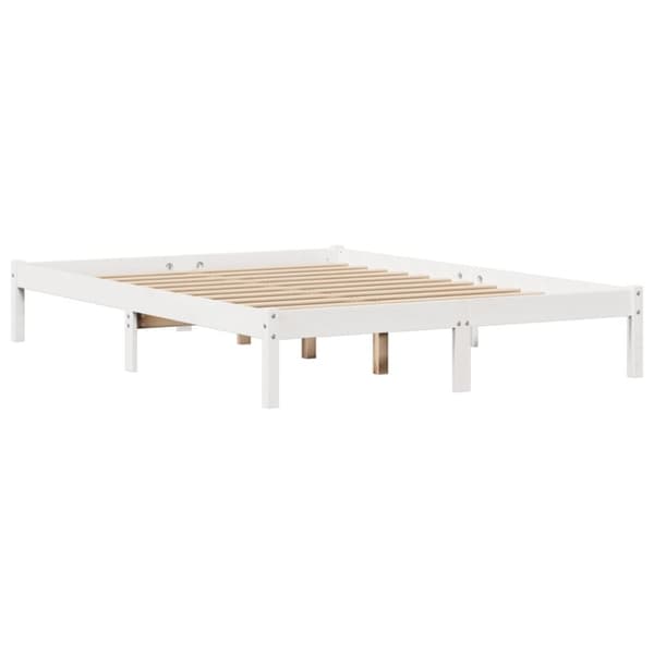 vidaXL Sengeramme uten madrass hvit 150x200 cm heltre furu