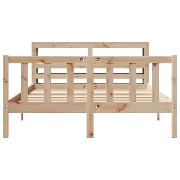 vidaXL Sengeramme uten madrass 120x200 cm heltre furu