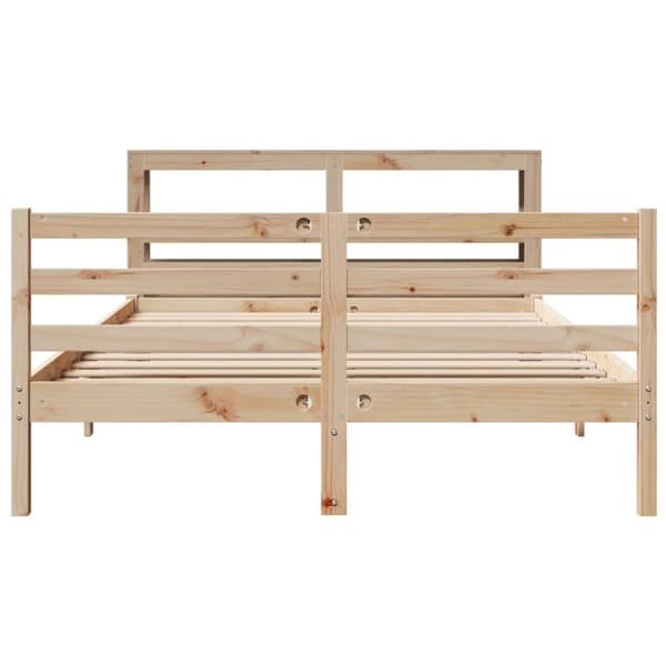 vidaXL sengeramme uden madras 120x190 cm massivt fyrretræ