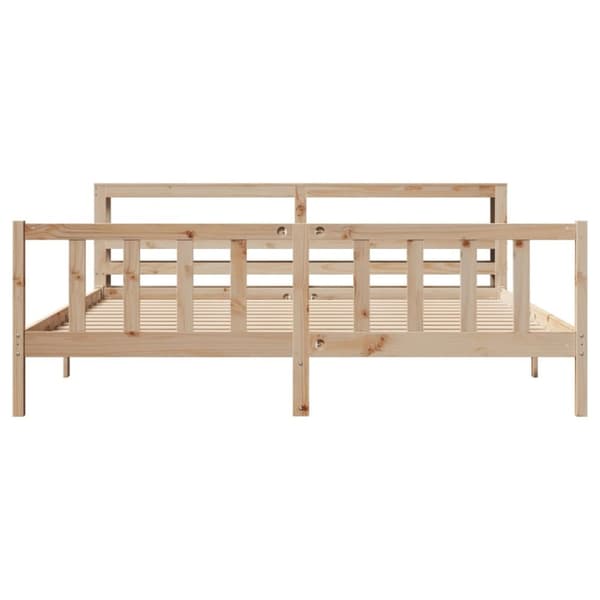 vidaXL sengeramme uden madras 200x200 cm massivt fyrretræ