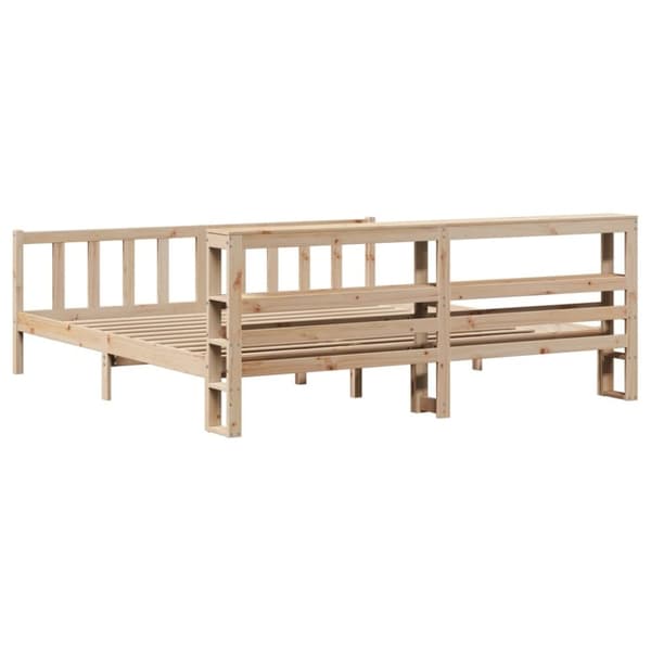 vidaXL sengeramme uden madras 200x200 cm massivt fyrretræ