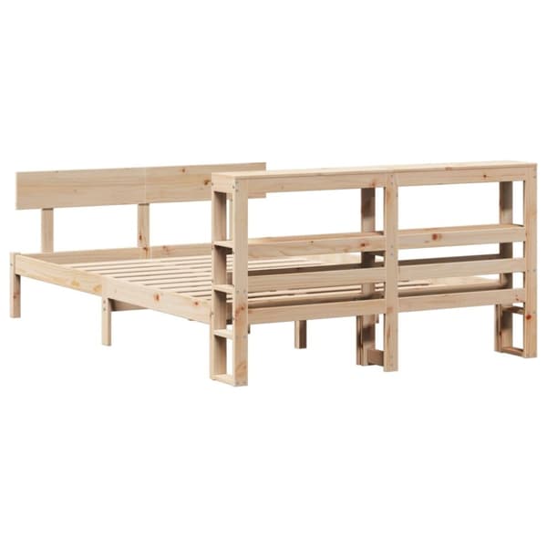 vidaXL Sengeramme uten madrass 150x200 cm heltre furu