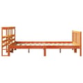 Miniatyrbilde 6 av 11: vidaXL Sengeramme med hodegavl voksbrun 135x190 cm heltre furu
