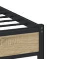 Miniatyrbilde 9 av 11: vidaXL Sengeramme i metall uten madrass sonoma eik 183x213 cm